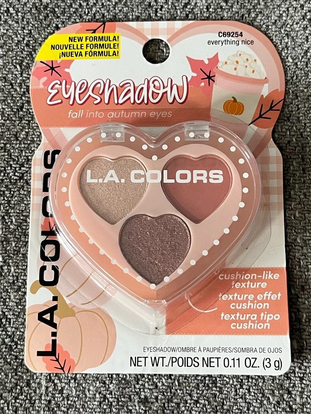 La Colors Pumpkin Spice Everything Nice Heart Eyeshadow Palette Fall Autumn